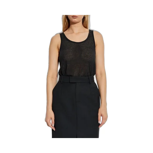 Anine Bing Eugene Ribbed Crewneck Tank Top