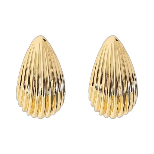 Anine Bing Ribbed Drop Pierced Earrings