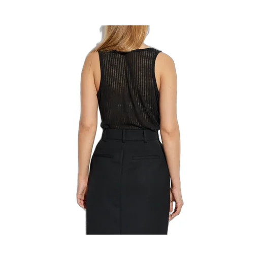 Anine Bing Eugene Ribbed Crewneck Tank Top