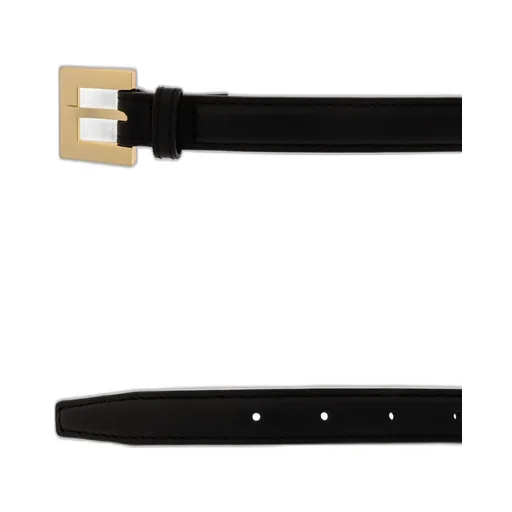 Anine Bing Square-Buckle Leather Belt