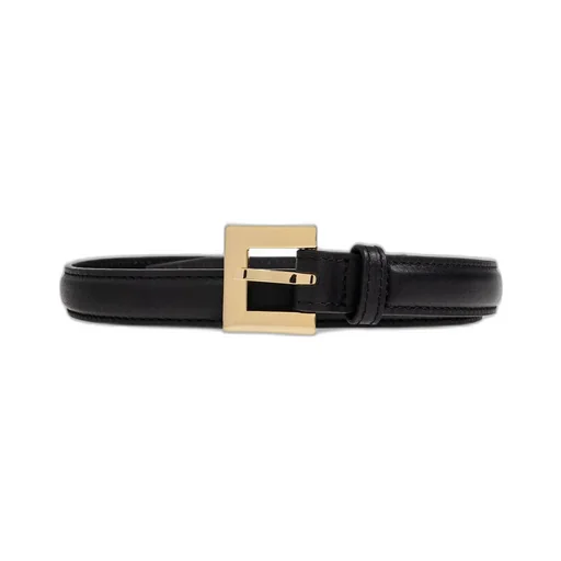 Anine Bing Square-Buckle Leather Belt