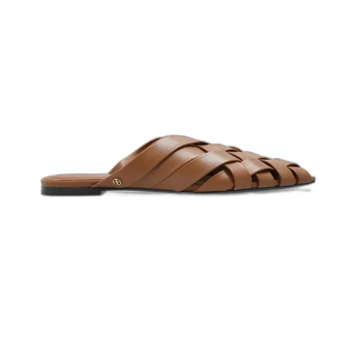 Anine Bing Eve Woven Slip On Mules
