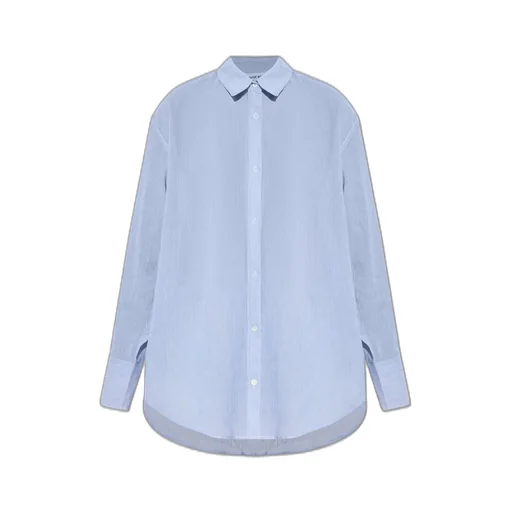 Anine Bing Side Slit Plaza Striped Shirt