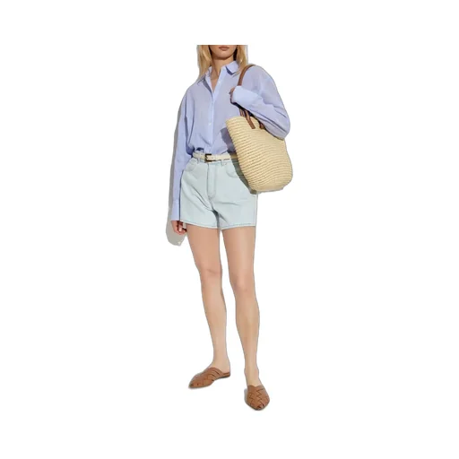 Anine Bing Side Slit Plaza Striped Shirt