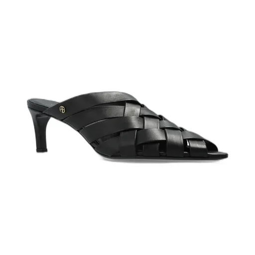 Anine Bing Eve Pointed Toe Woven Mules