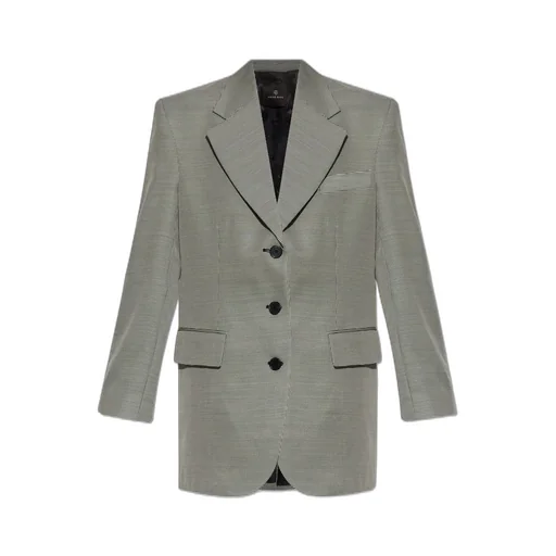Anine Bing Sara Houndstooth Print Blazer