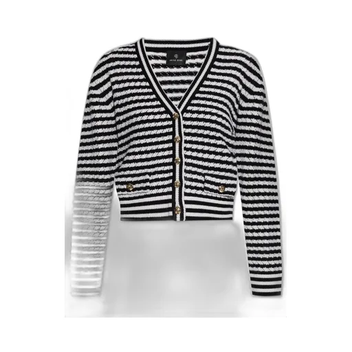 Anine Bing Striped Buttoned Cardigan