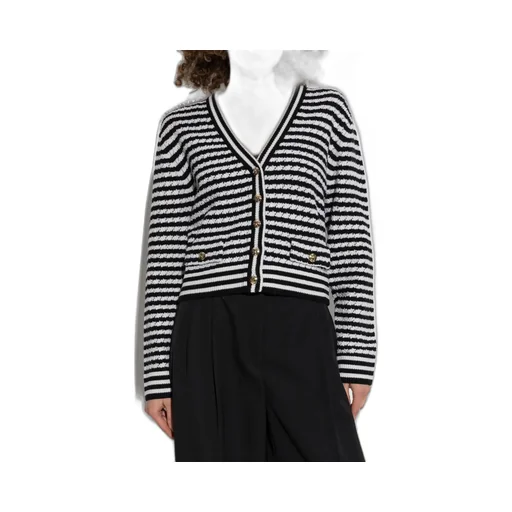 Anine Bing Striped Buttoned Cardigan