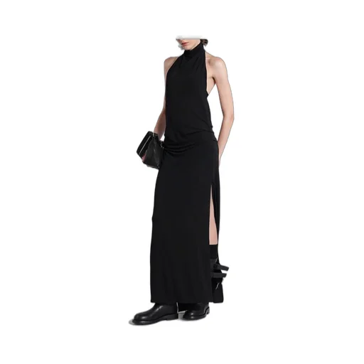 Ann Demeulemeester Rut Sleeveless Turtleneck Maxi Dress