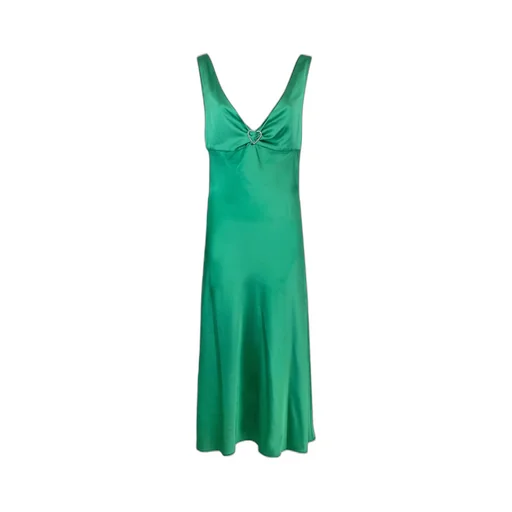 Aniye By Heart V-Neck Sleeveless Satin Dress