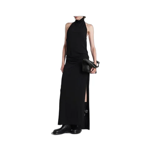 Ann Demeulemeester Rut Sleeveless Turtleneck Maxi Dress