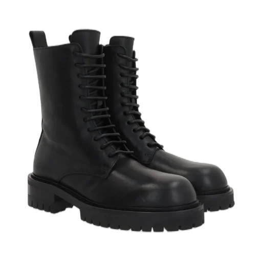 Ann Demeulemeester Round Toe Lace-Up Boots