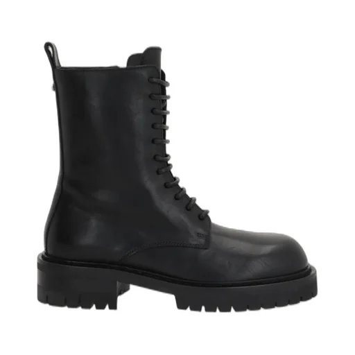 Ann Demeulemeester Round Toe Lace-Up Boots