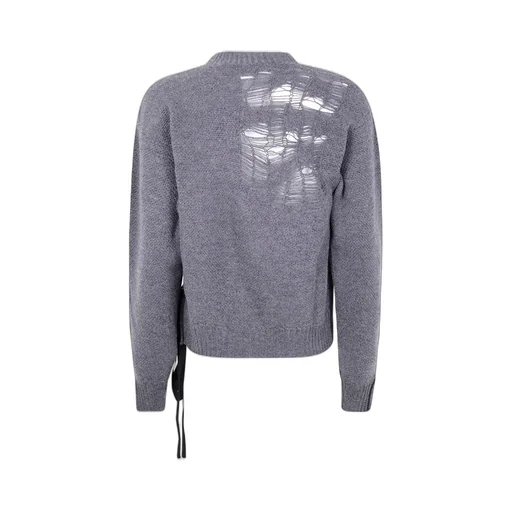 Ann Demeulemeester Distressed Crewneck Knit Sweater