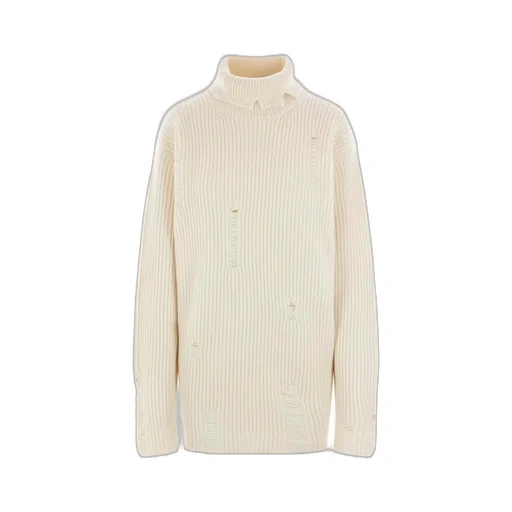 Ann Demeulemeester High-Neck Long-Sleeved Sweater