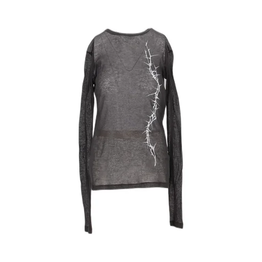 Ann Demeulemeester Fiene Printed Long-Sleeved T-Shirt