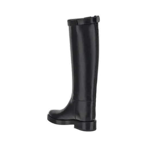 Ann Demeulemeester Buckle Detailed Round Toe Boots
