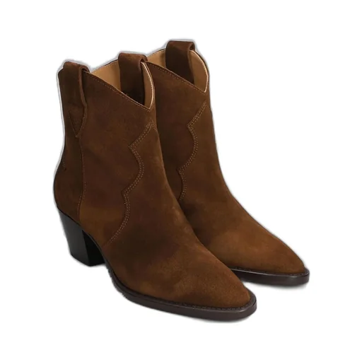 Anna F. Texan Block Heel Ankle Boots