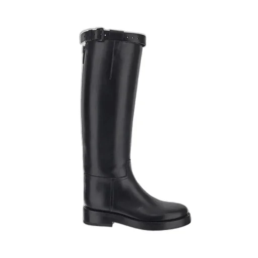 Ann Demeulemeester Buckle Detailed Round Toe Boots