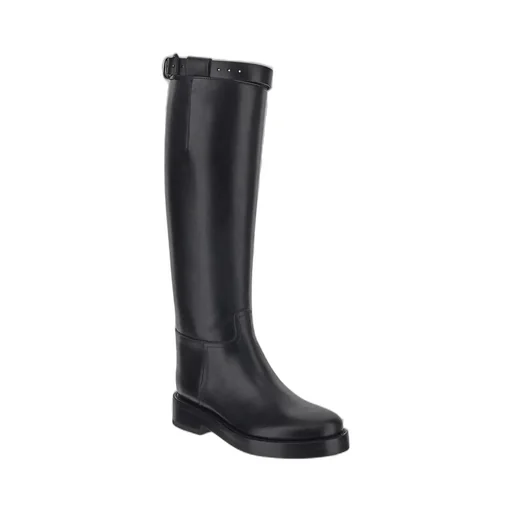 Ann Demeulemeester Buckle Detailed Round Toe Boots