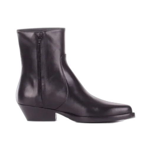 Anna F. Side Zipped Cowboy Ankle Boots