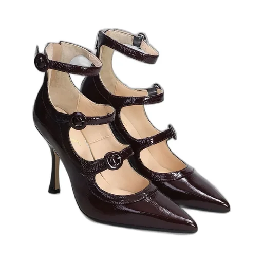 Anna F. Buckle Strapped Stiletto Heel Pumps