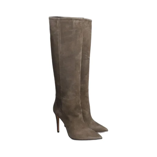 Anna F. Knee-High Pointed-Toe Boots