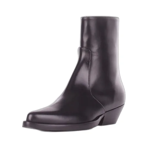 Anna F. Side Zipped Cowboy Ankle Boots