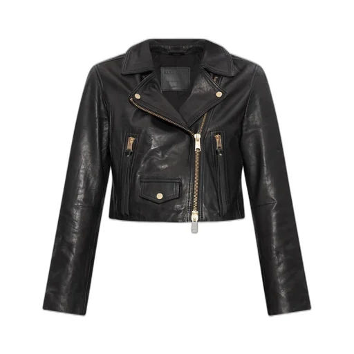Allsaints Elora Cropped Leather Jacket