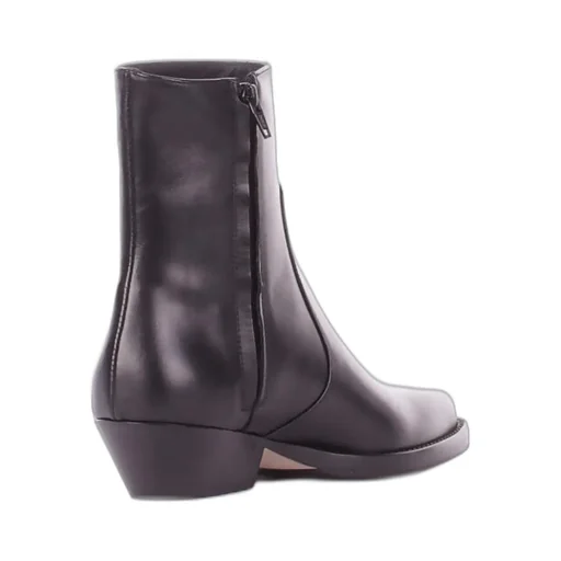 Anna F. Side Zipped Cowboy Ankle Boots