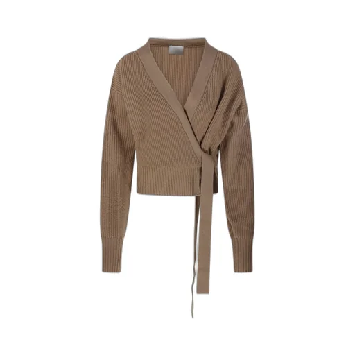 Allude Wrap-Front Cardigan Knitwear
