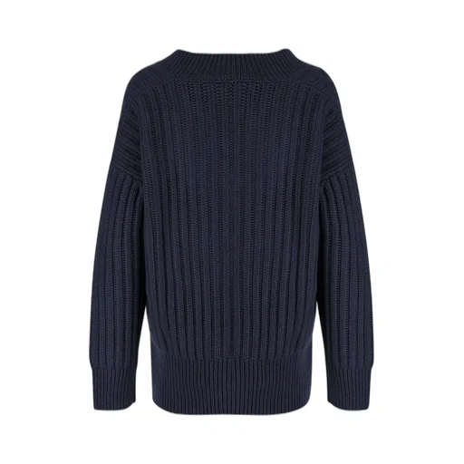 Allude Ribbed V-Neck Knitwear