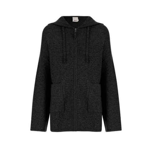 Allude Hooded Zip-Up Knitwear