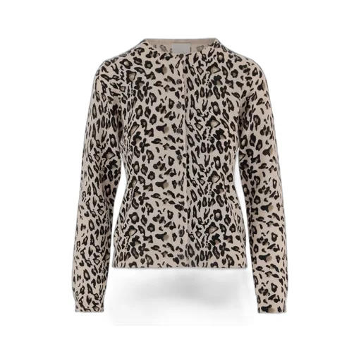 Allude Leopard Print Cardigan