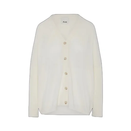 Allude V-Neck Drop Shoulder Cardigan
