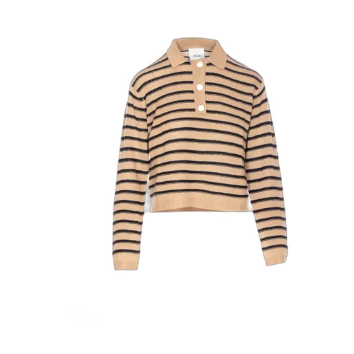 Allude Striped Buttoned Knitwear