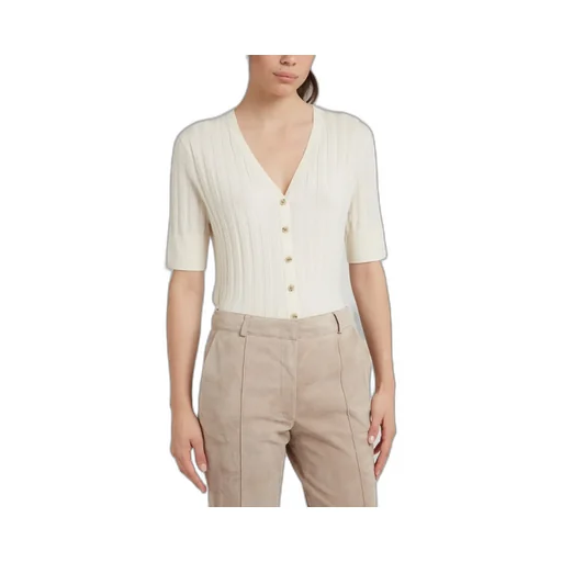 Allude Ribbed Knit Cardigan