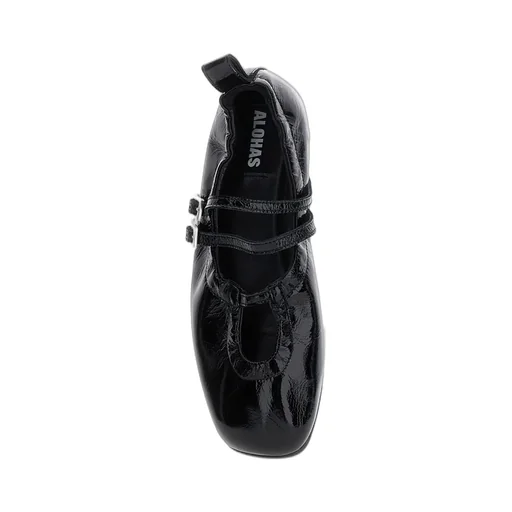 Alohas Anne Onix Square Toe Ballet Flats