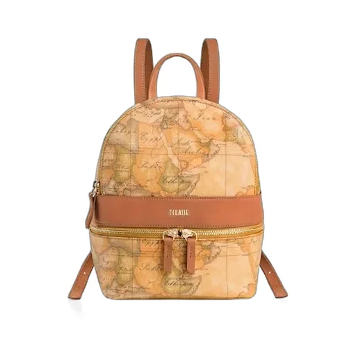 Alviero Martini Map Print Zip Pocket Backpack