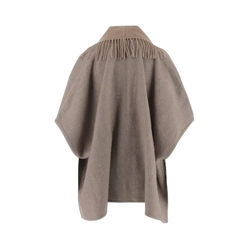 Alonpi Frayed-Edge Cashmere Cape