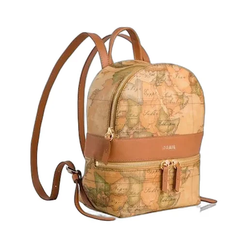 Alviero Martini Map Print Zip Pocket Backpack
