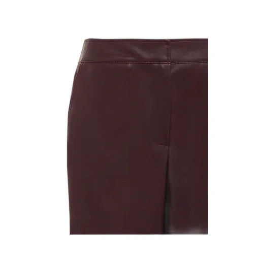 Alpha Studio Faux Leather Straight-Leg Pants