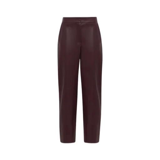 Alpha Studio Faux Leather Straight-Leg Pants