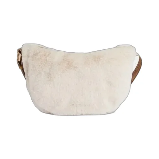 Alviero Martini Curved Faux Fur Shoulder Bag
