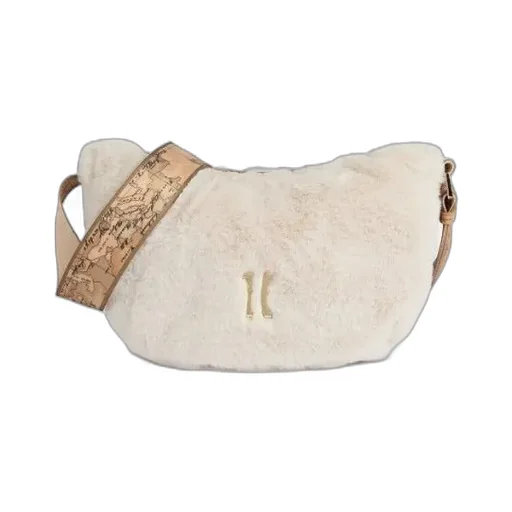 Alviero Martini Curved Faux Fur Shoulder Bag
