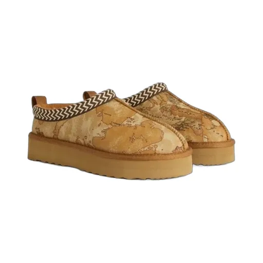 Alviero Martini Map-Print Slip-On Boots