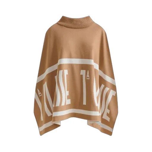 Alviero Martini Logo Knit Poncho