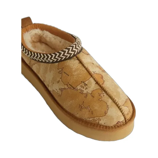 Alviero Martini Map-Print Slip-On Boots