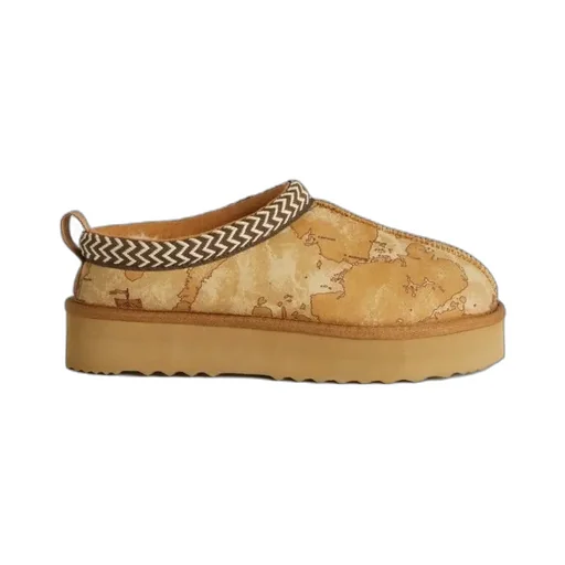 Alviero Martini Map-Print Slip-On Boots