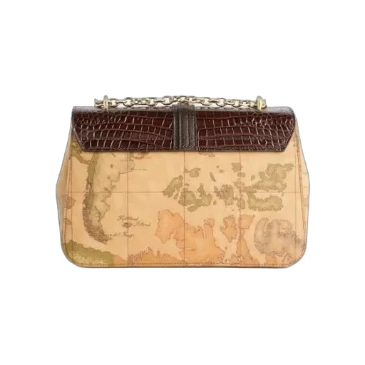 Alviero Martini Map Print Shoulder Bag